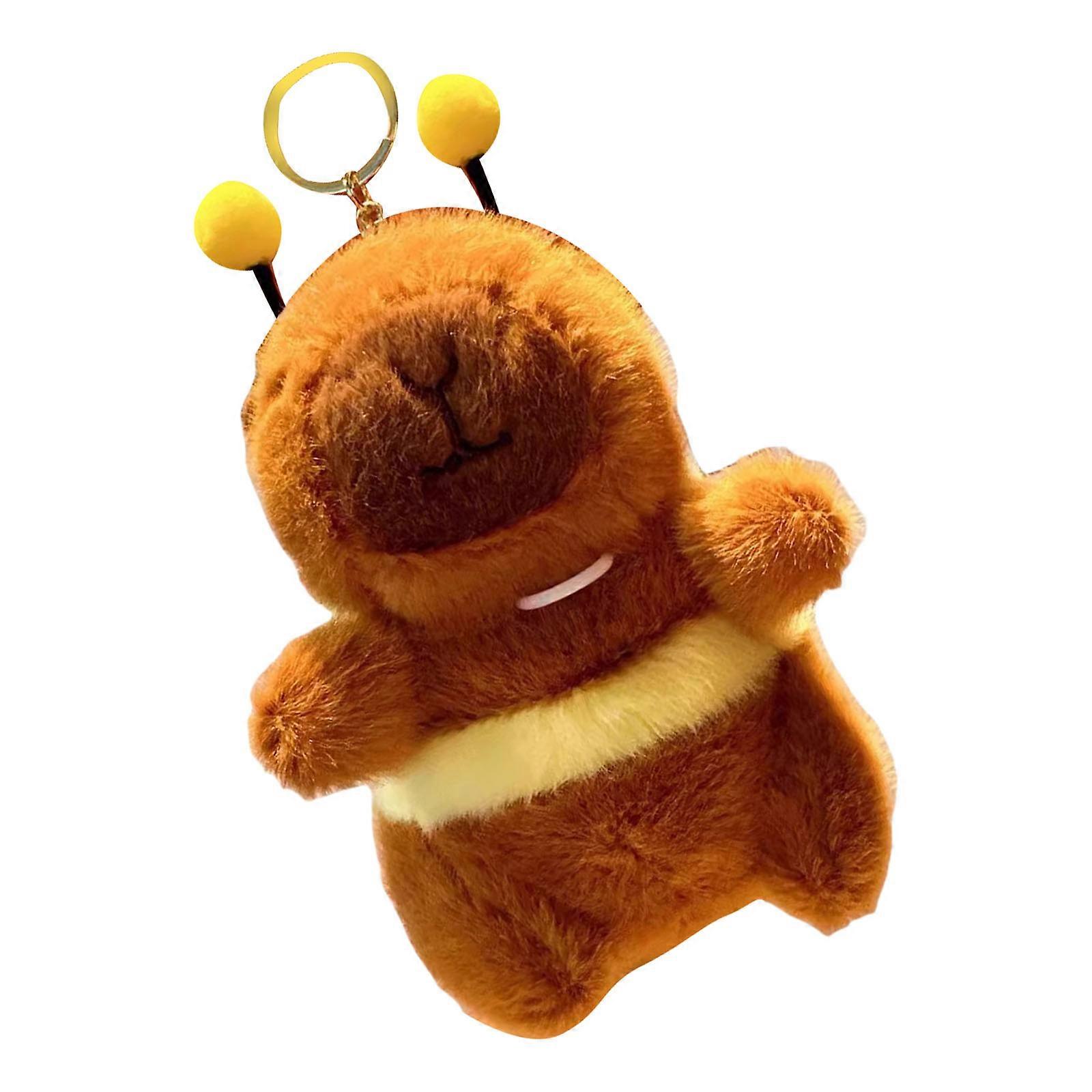 Plush Capybaras Wing Vibrations Keychain Practical And Portable Weird Key Rings For Everyday Use Or Party Favors Multicolor