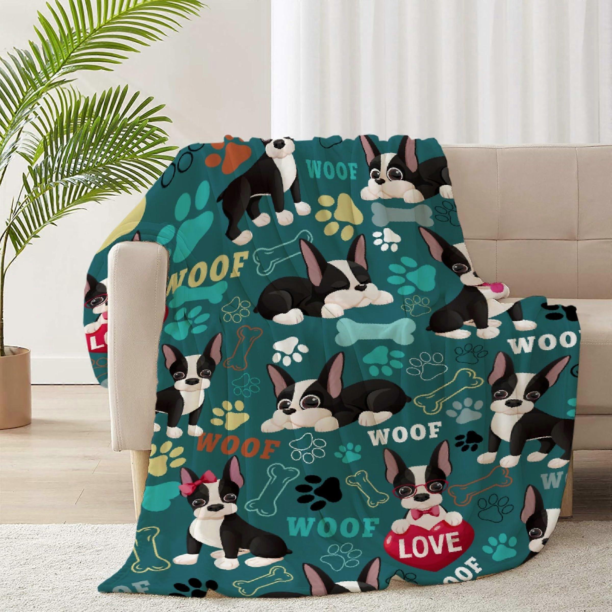 Fleece Throw Blanket Soft Flannel Lightweight Quilt for Couch Bed Pet 40'x30'