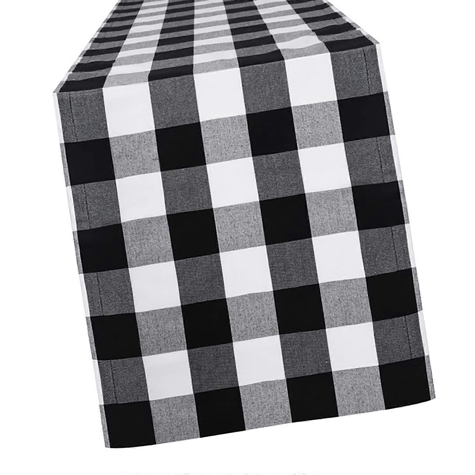 البوليستر القطن عداء الطاولة مع عيد الميلاد نمط مفرش المائدة لقضاء عطلة دافئة طاولة طعام إعداد أبيض