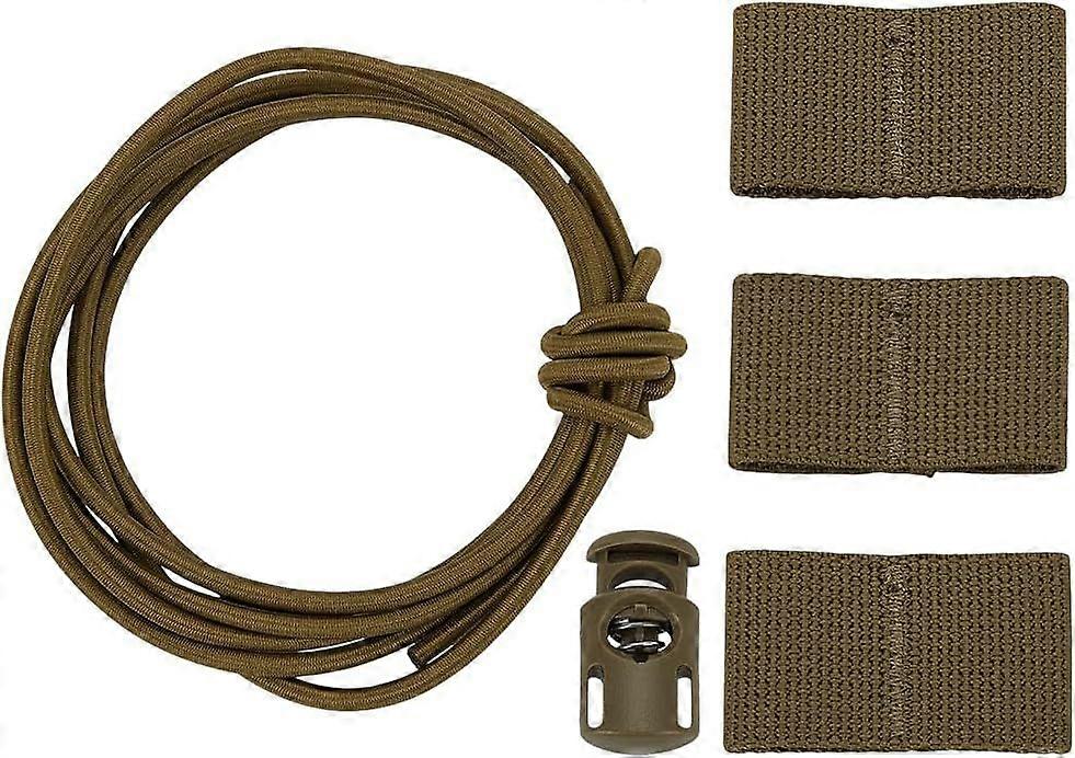 1 Set Olive Tactical Flag Bungee Elastic Fastener Strap Shock Cord Retention Nylon with Plastic Outdoor Strap Retention Molle Webbing Loop Cord Lock S
