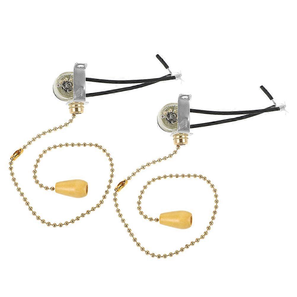 Pull Chain Switch for Ceiling Fan Light Replacement Lamp 2Pcs