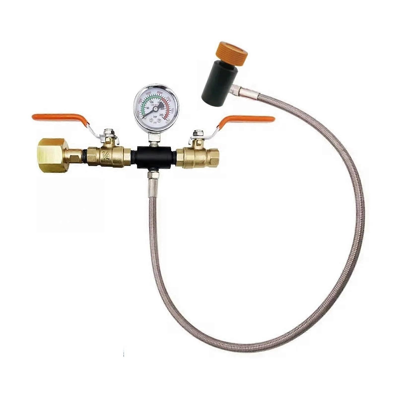 CO2 Regulator with Ball Valve Adapter for Soda Maker TR214 and Large Tank W21.814 CGA320 Kegerator