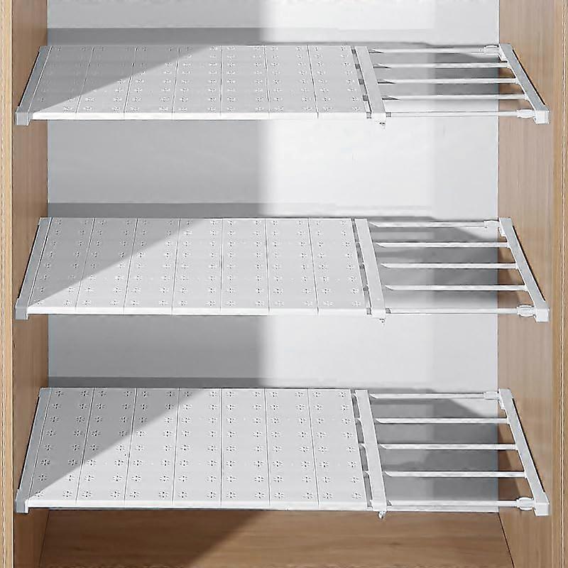 Wardrobe Shelves 3860 cm Adjustable Shelf Insert, Telescopic Extendable Shelf, Cupboard Organiser for Wardrobe Cabinets