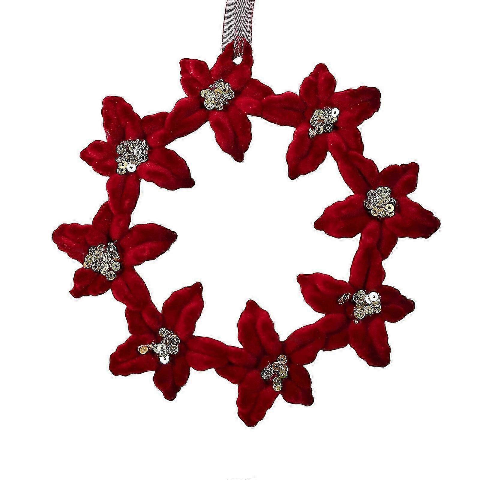 Sequins Velvety Butterfly/Deer/Snowflake Hanging Ornament Shatterproof Christmas Tree Decoration For Mantels Window Multicolor