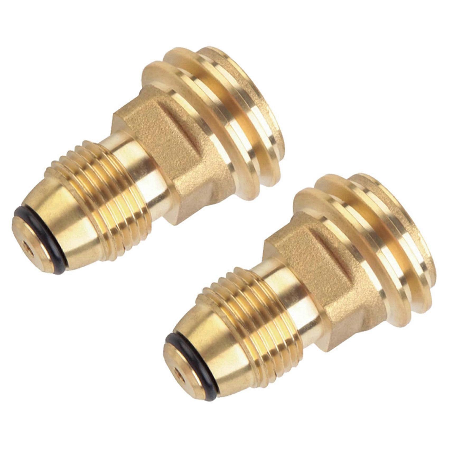 2X Propane Tank Adapter Converts POL LP Tank Service Valve to QCC1 / Type1 Hose or Regulator