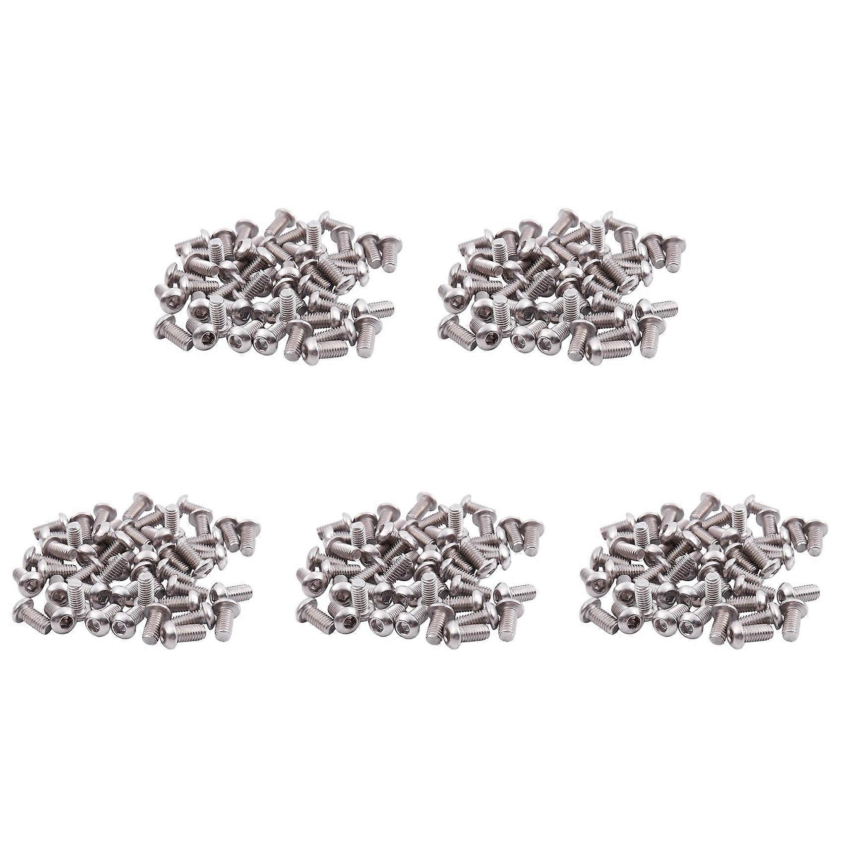 M6X12mm Stainless Steel Hex Socket Button Head Screws 250 Pcs