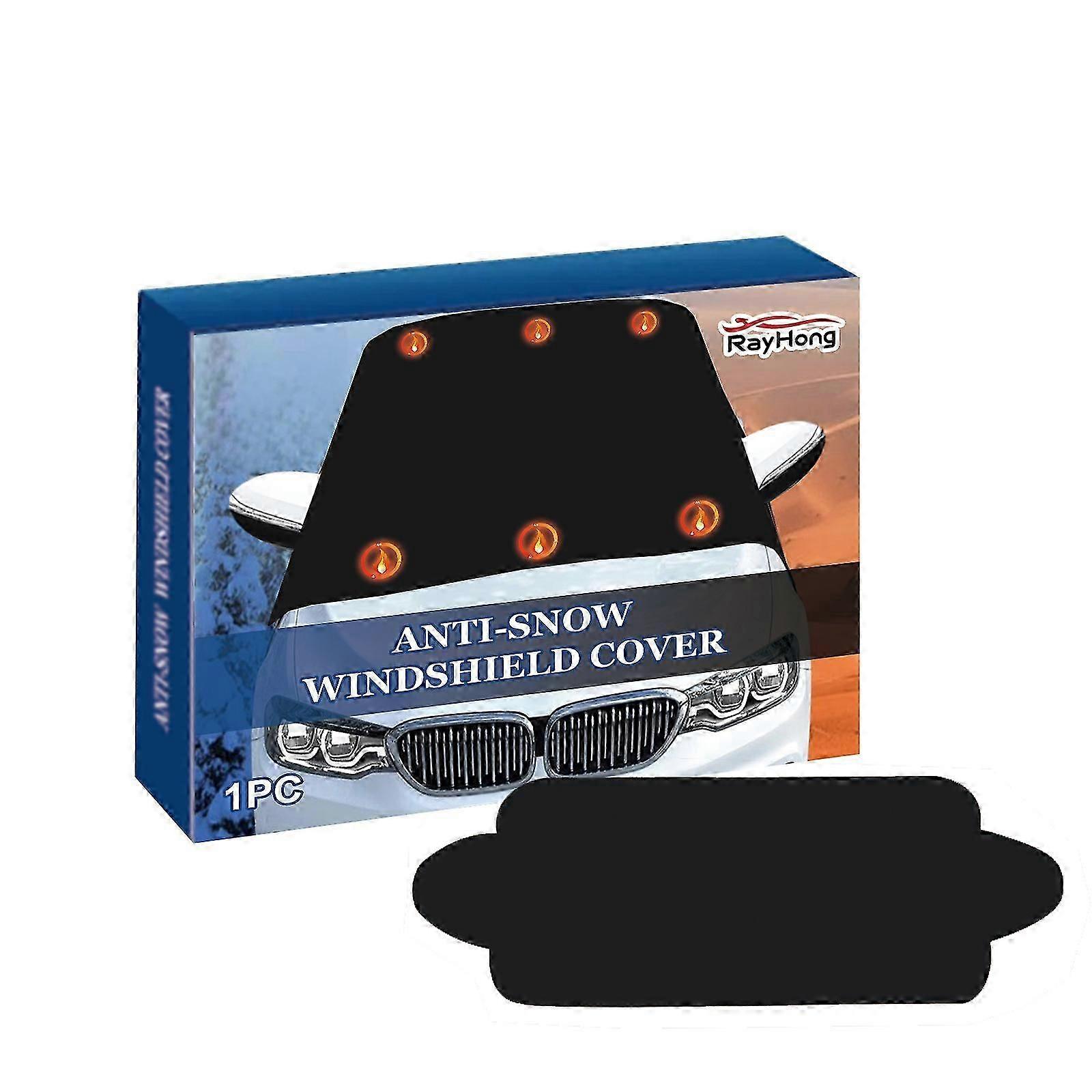 Winter Car Snow Cover for Sedans  Hatchbacks | Easy Install Windshield Protector with SilverCoated Fabric | AllWeather Frost, Ice, Snow, and Hail S