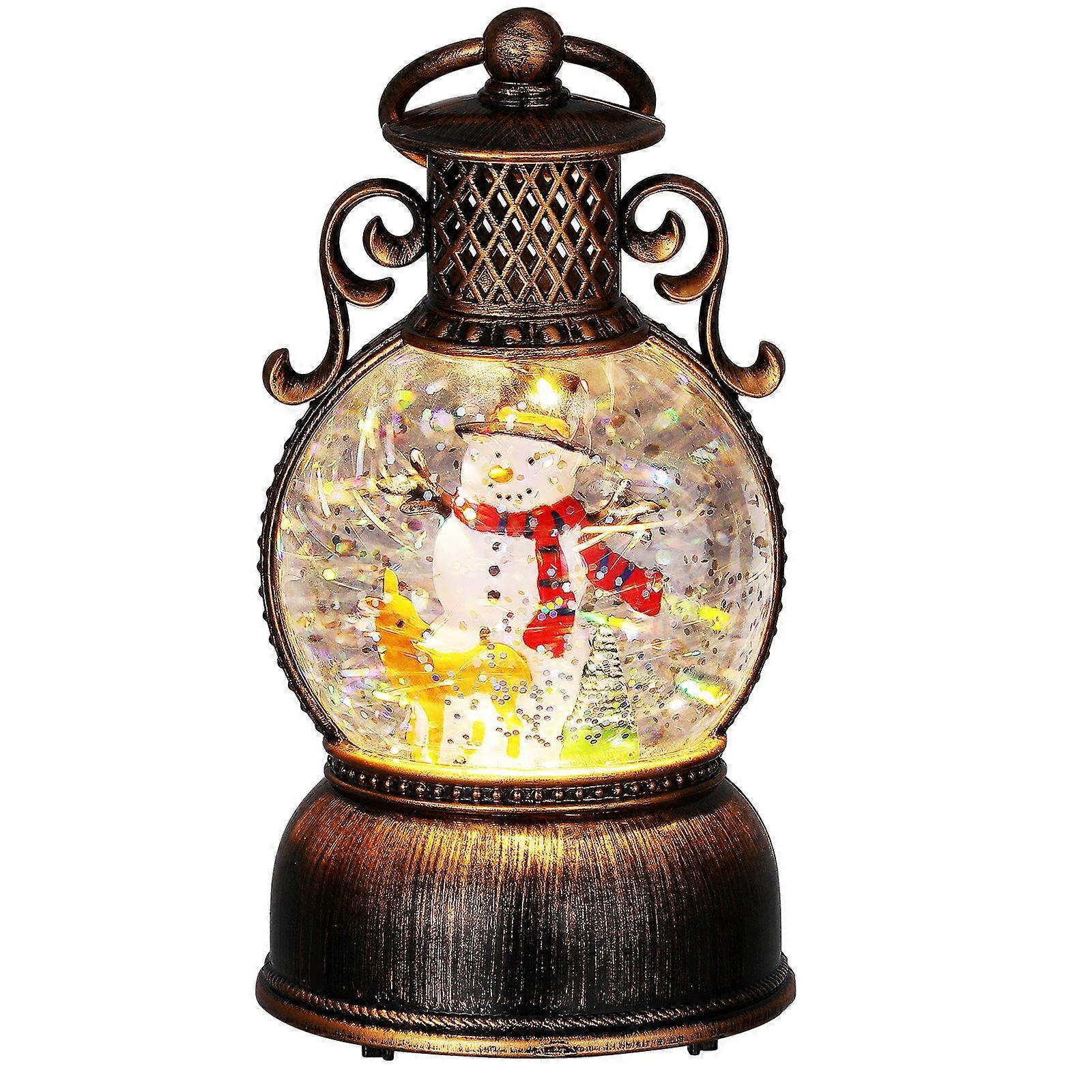 Christmas Lantern Snow Globe Music Globe for Home Use Decoration