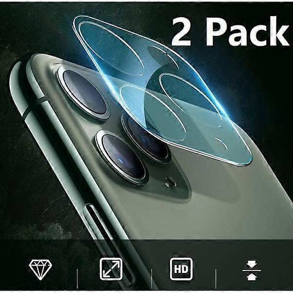 2 Pack compatible with iPhone 11, 11 Pro, Pro Max Camera Tempered Glass Screen Protector compatible with iPhone 11