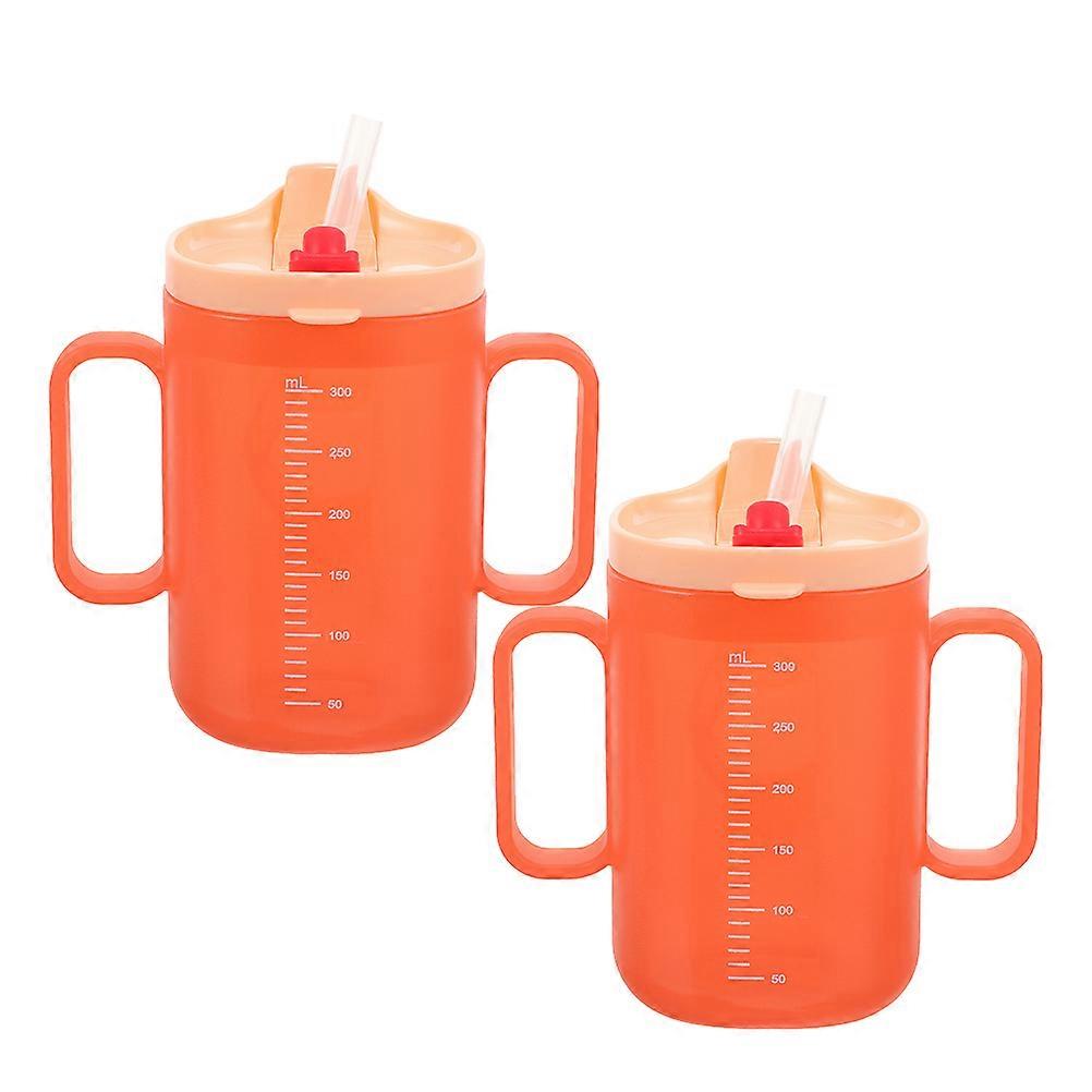 Children's Cup Ergonomic Drinking Cup for Toddlers 2Pcs with Straws