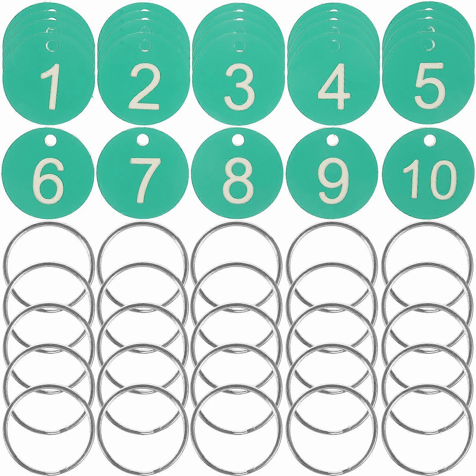 Digital Number 50Sets Round Acrylic Number Tags for Hanging Use