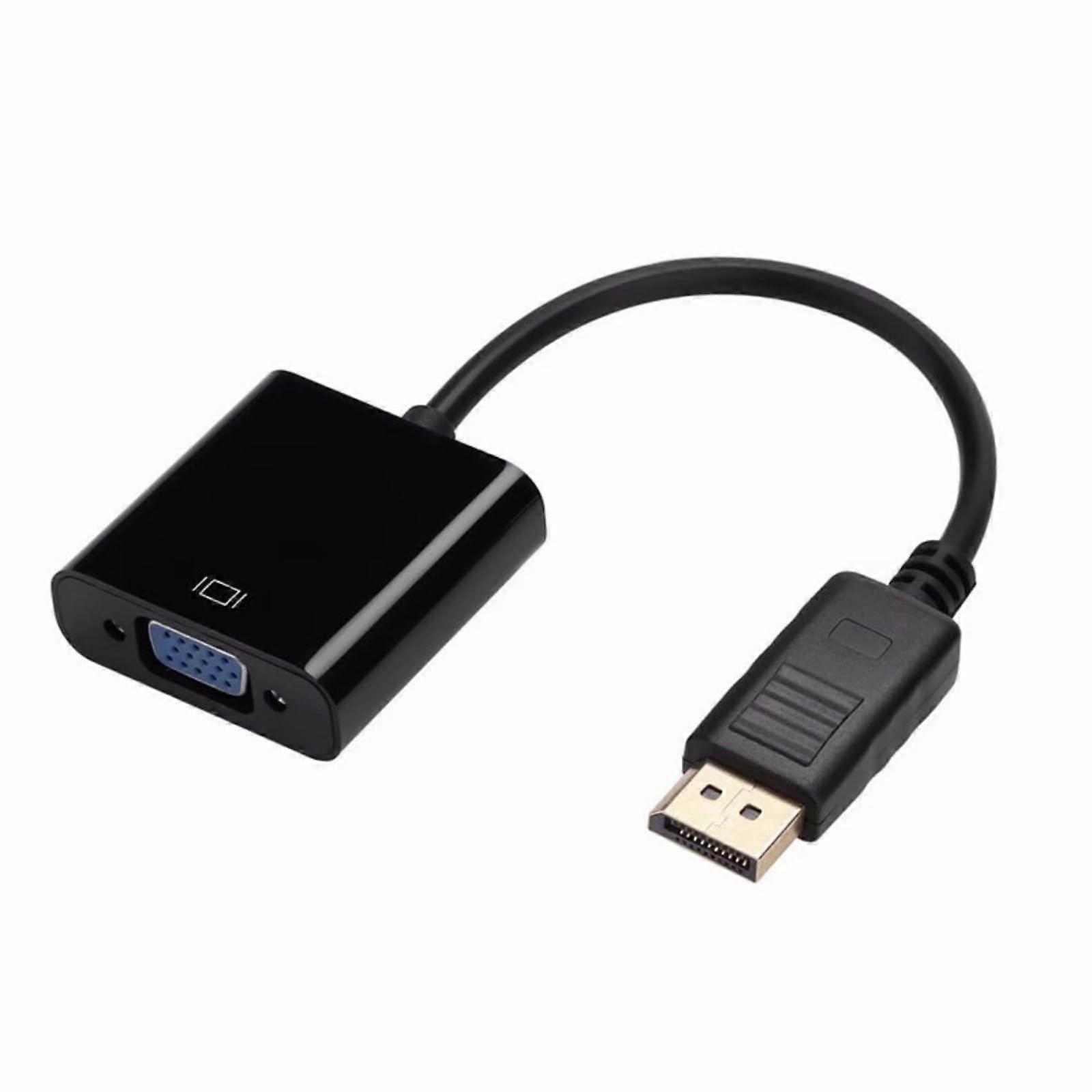 1080P VGA to HDTV Adapter with GoldPlated Connectors, DVI and DP Compatible for Monitors and Computers