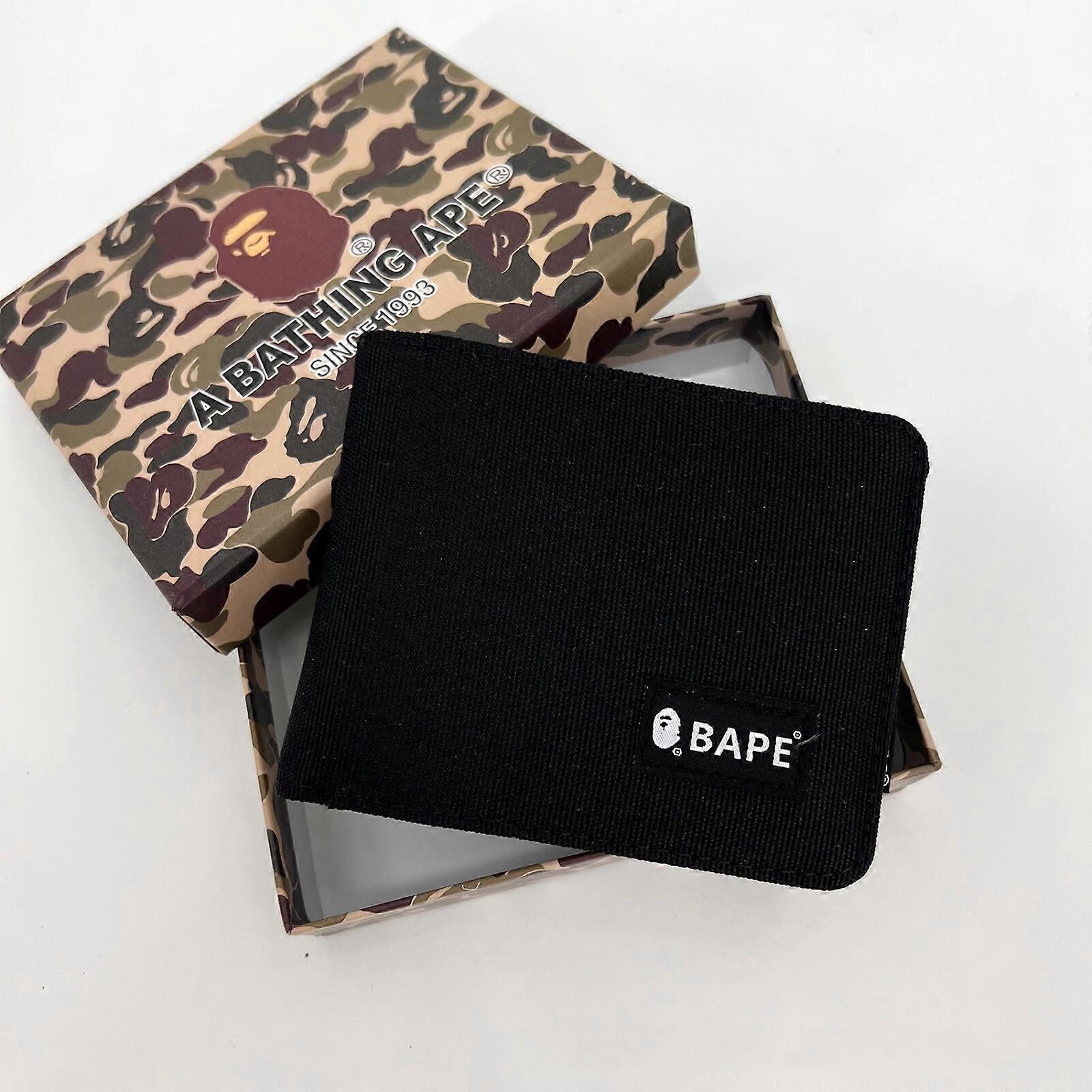 Bape Mens Wallet, Trendy Ape Head Short Wallet Card Holder,Camouflage Wallet