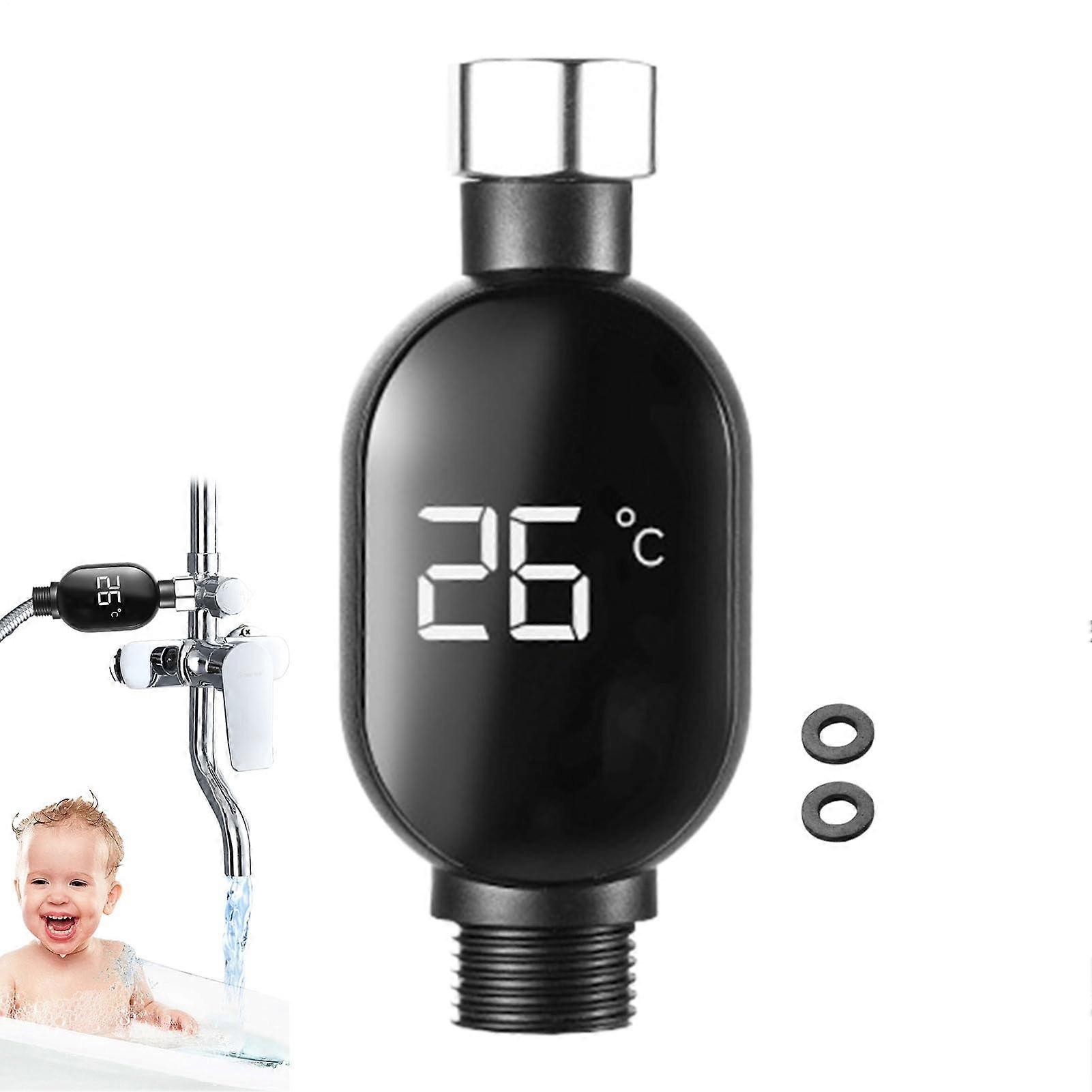 Digital Shower Thermometer with LED Display, Instant Read Water Temperature Gauge, Waterproof Design