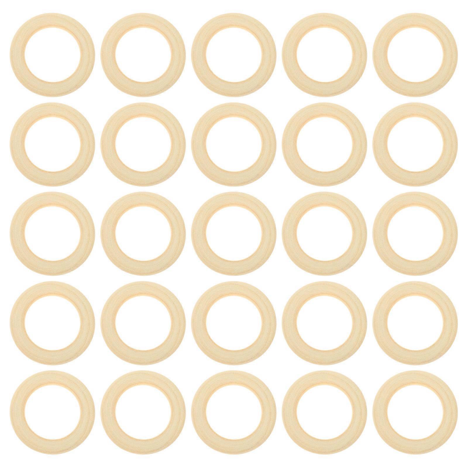 Handmade Wood Rings for DIY Craft Use Multi-Function 120Pcs Set