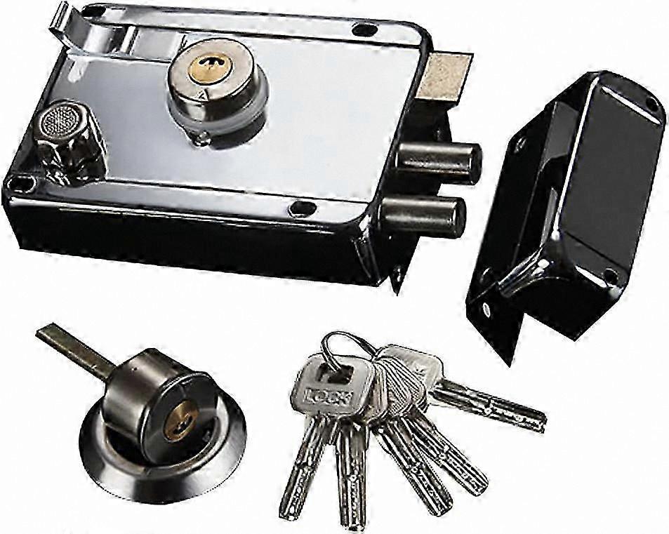 Full Night Lock with Key for Front Door, Left Open Configuration