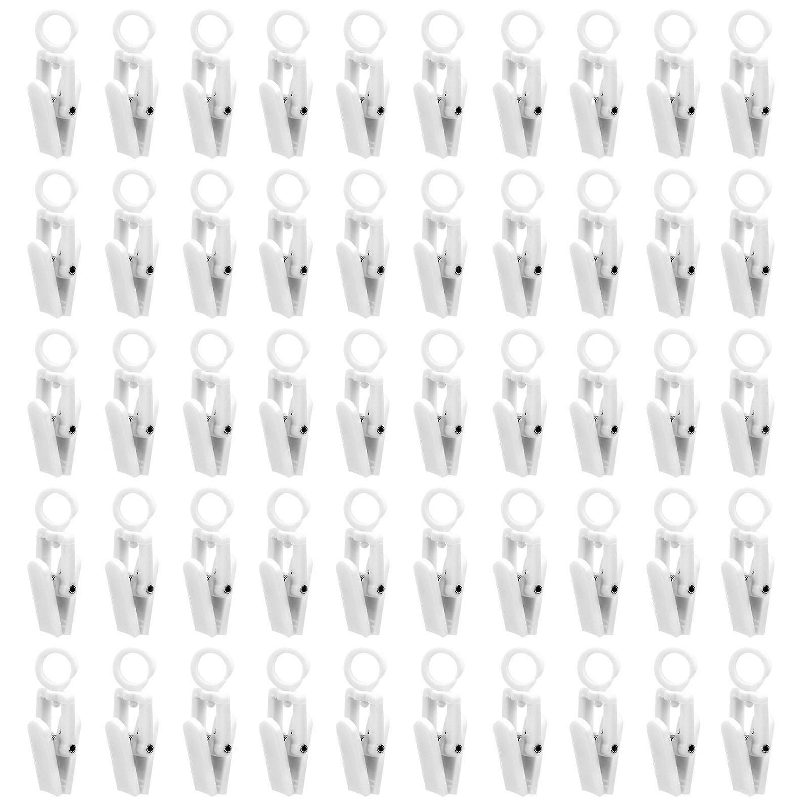 Swim Cap Clip Plastic Hooks for Holding Clothes 50Pcs Rotatable Design