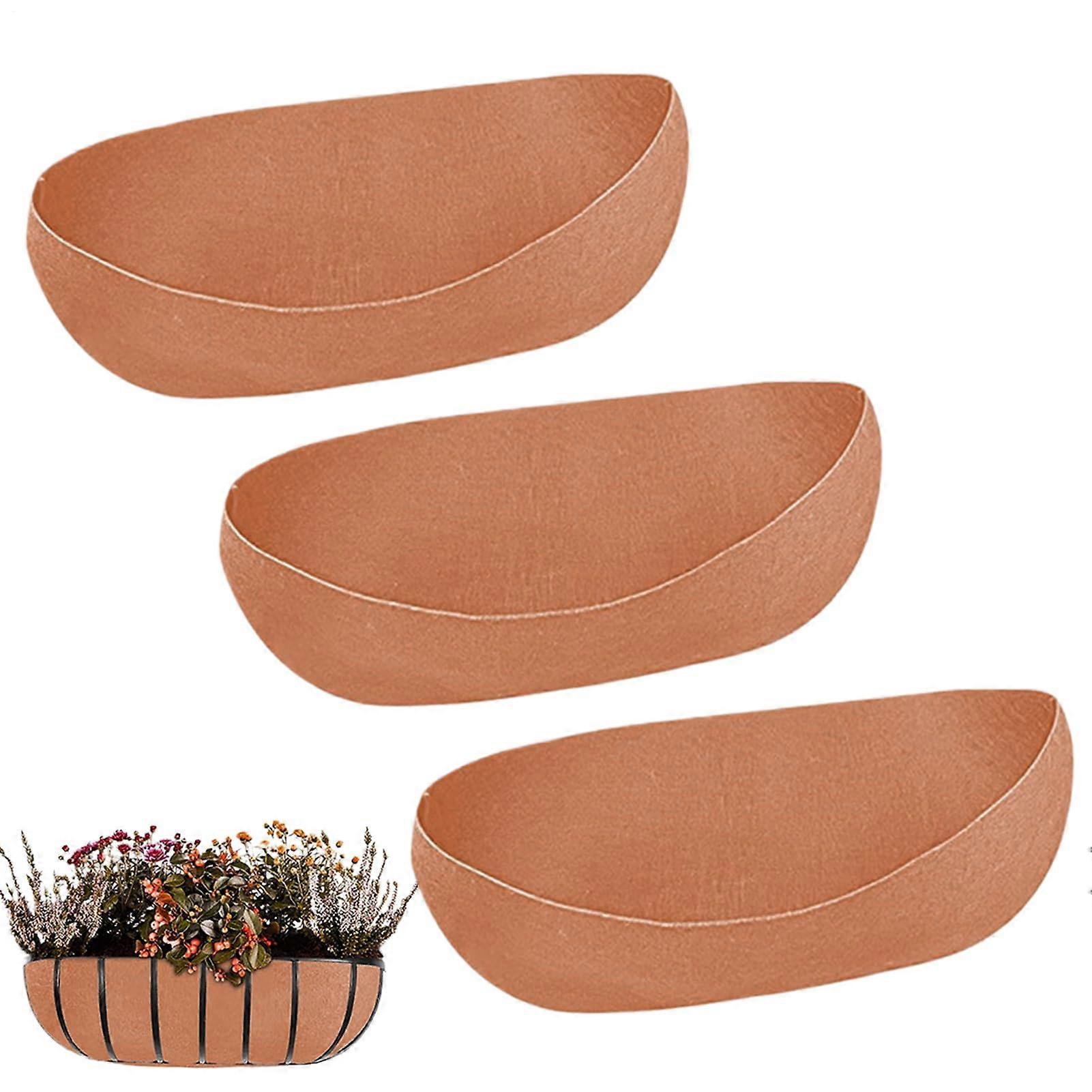 30 Inch Window Box Planter Liners with Enhanced Drainage, 3 Piece Replacement Inserts for Garden