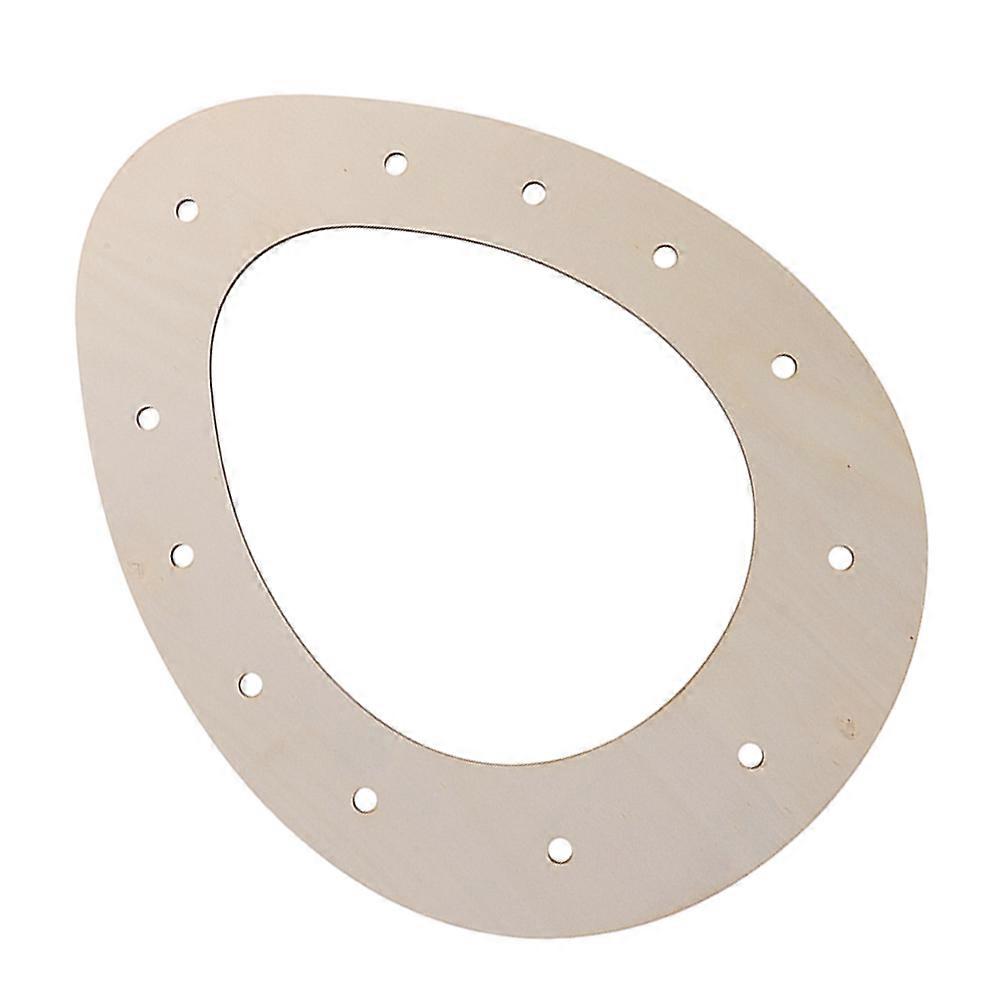 DIY Wooden Flower Wreath Frame Easter Egg Shaped for Craft Projects