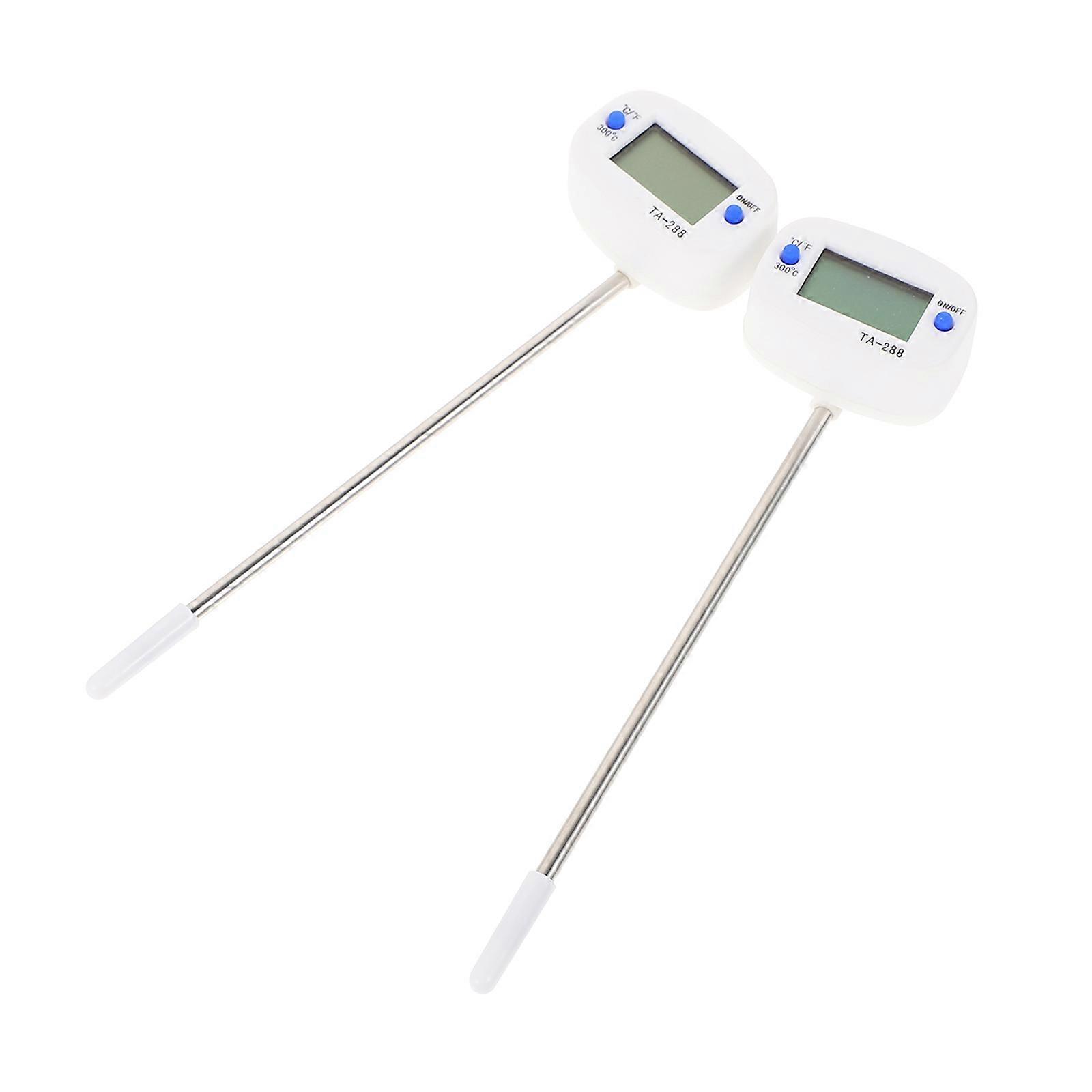 Metal Food Temperature Gauge for Kitchen Thermometry 2Pcs White