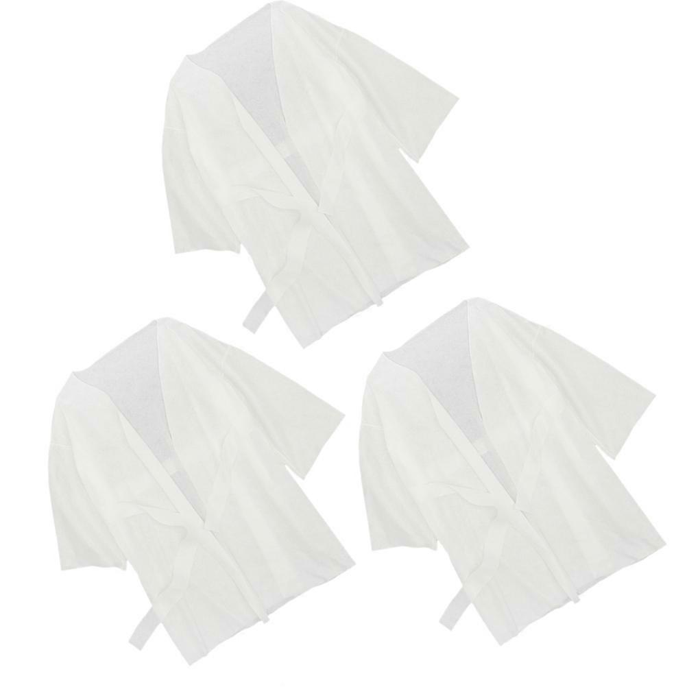 Disposable Bathrobe Sauna Rooms -Size-Fits-All Breathable Comfortable 3Pack