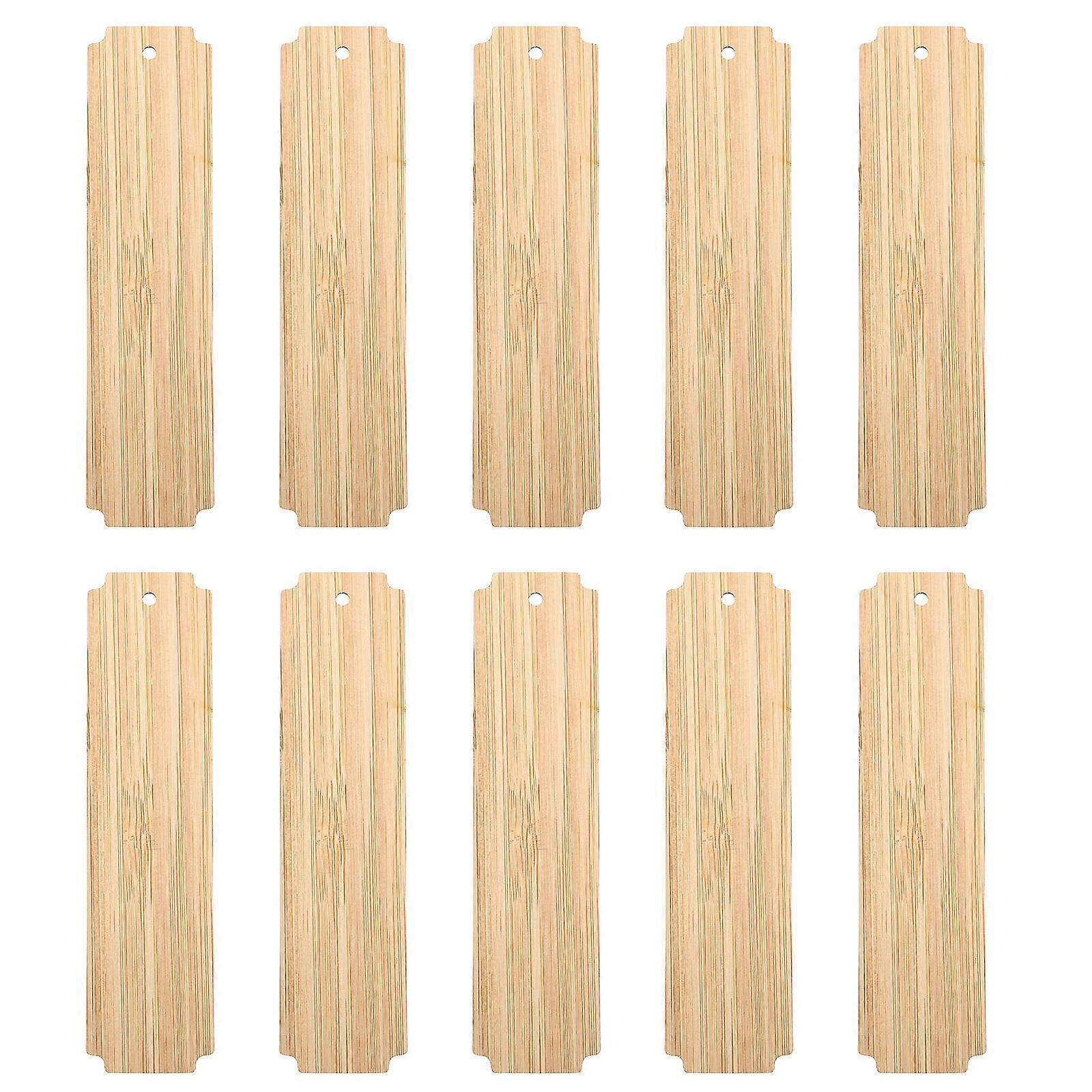 Book DIY Materials Wood Blank Bookmarks for Creative Craft Making 10Pcs