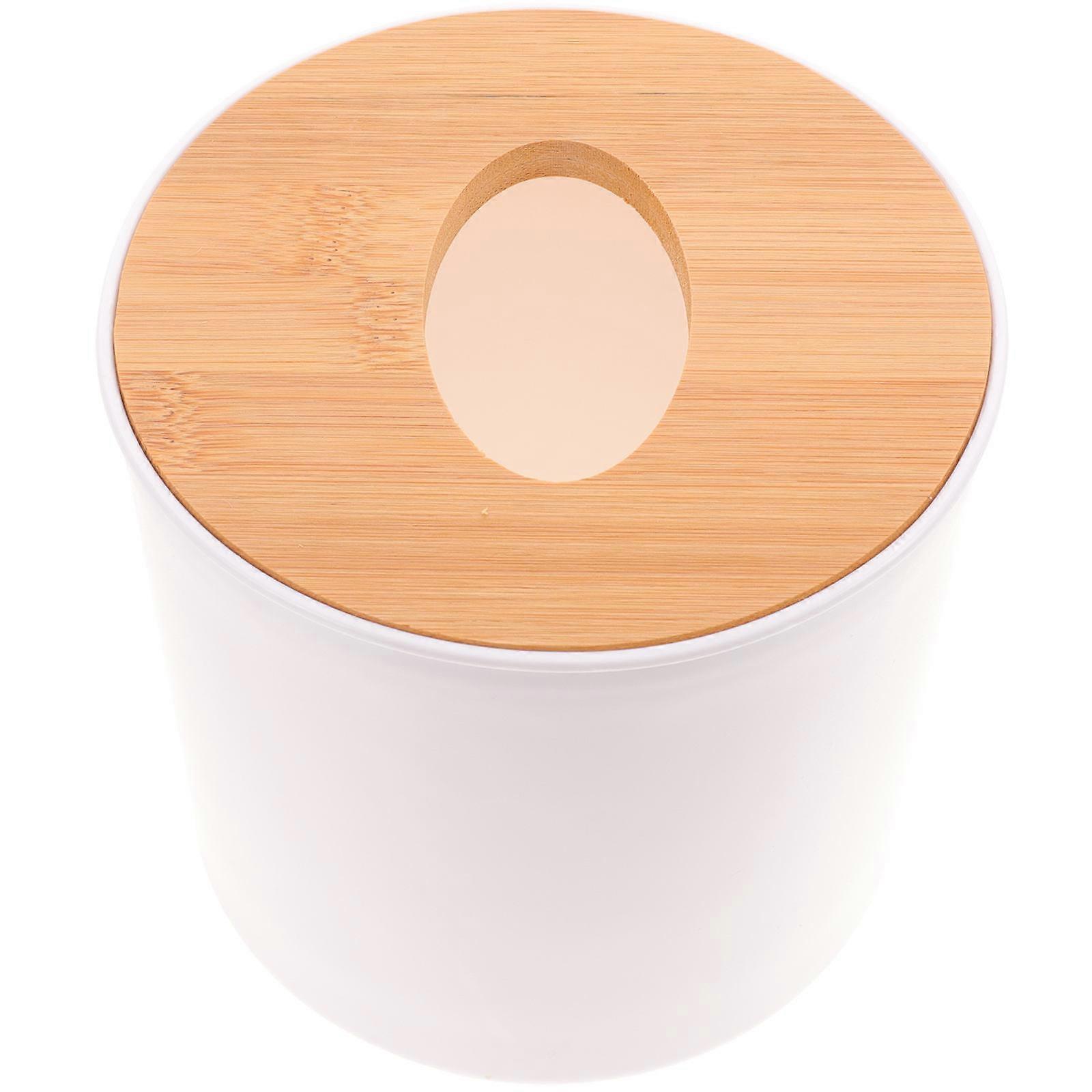 Round Paper Holder Napkin Box Tissue Container Paper Box Tissue Storage Case