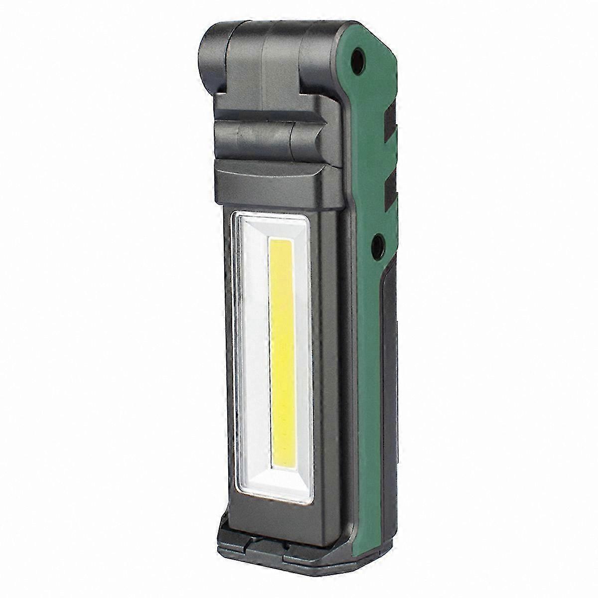 Adjustable LED Work Light with USB Rechargeable Flashlight, Magnetic Base, Hook, and Power Bank Function for Inspection Tasks