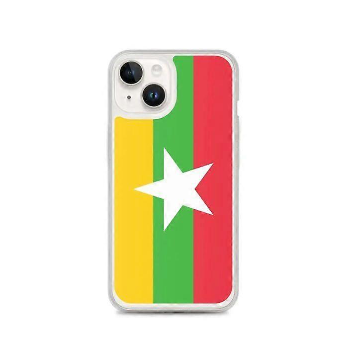 Phone Case – Flag of Myanmar – Compatible with iPhone 14 – Soft Case – Durable and Shockproof - Silicone - Pixelforma