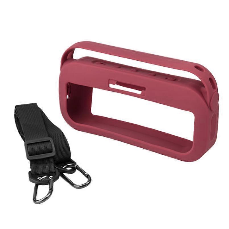 Silicone Protective Cover Portable Speaker Case for SoundLink Flex Bluetooth Speaker Wine Red