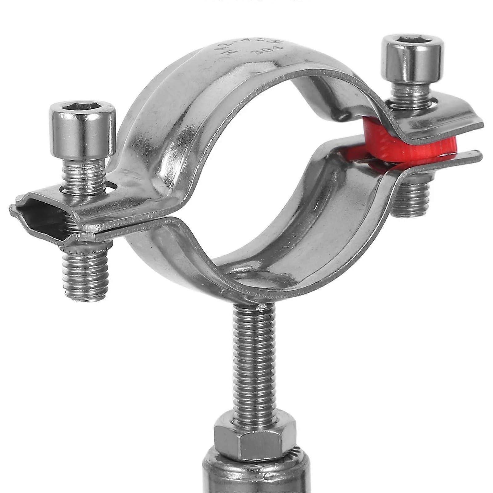 2Pcs Stainless Steel Pipe Brackets Adjustable Heavy Duty Rustproof Wall Mount Supports for Kitchen Bathroom