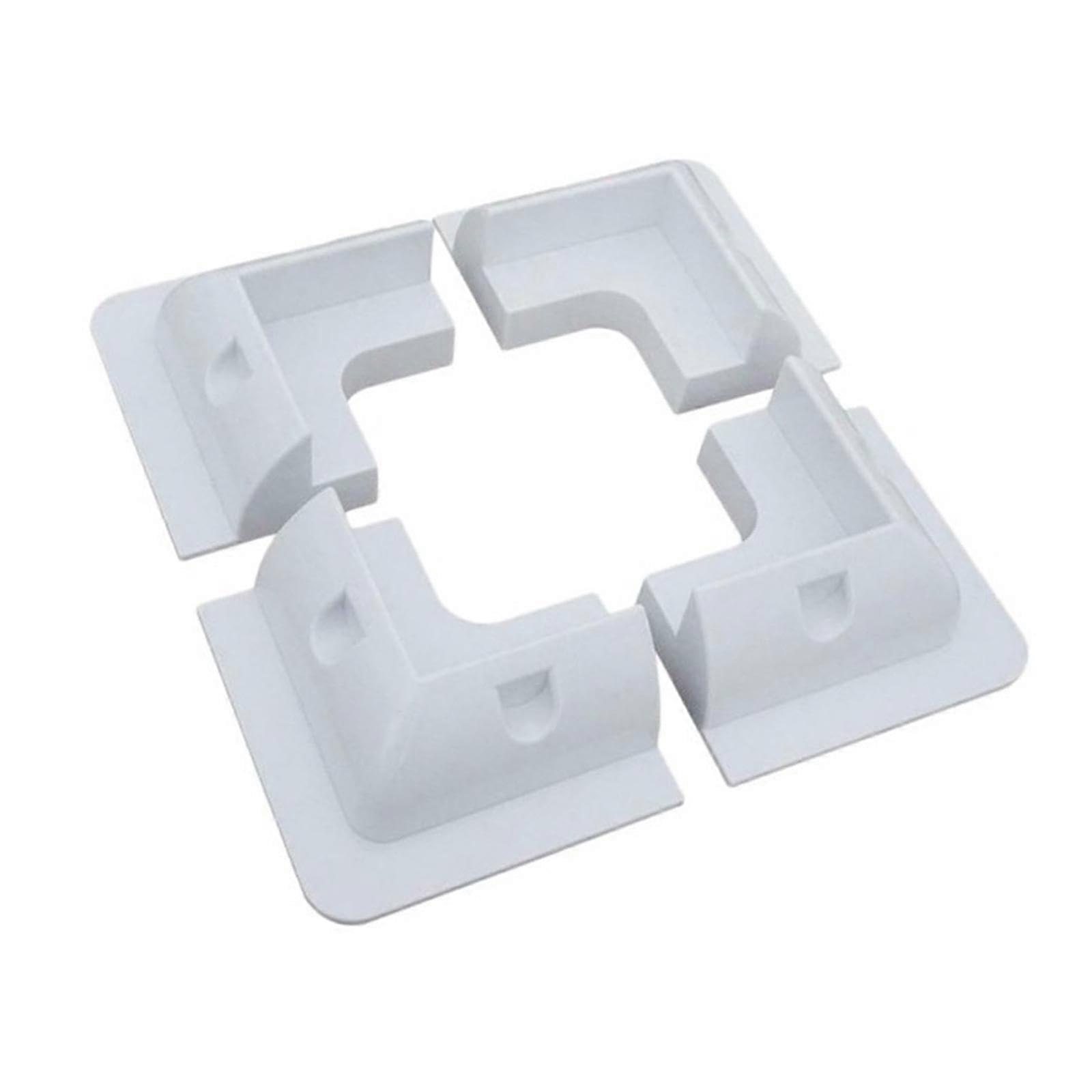 Solar Panel Mounting Brackets for RV and Boat, White Corner Kit for Flat Surfaces