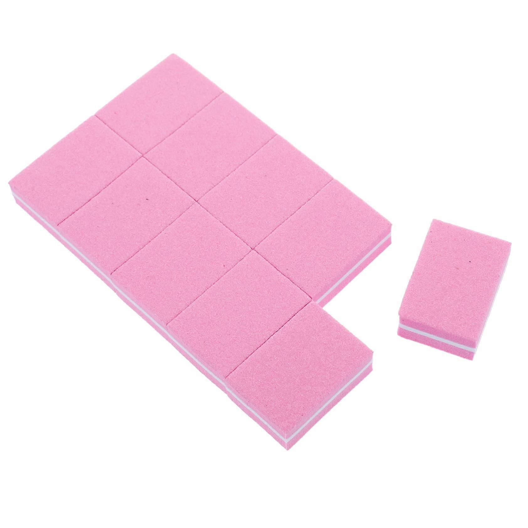 50pcs Pink Nail Buffer Blocks Sponge Nail Files for Professional Manicure and Multi Purpose Buffing