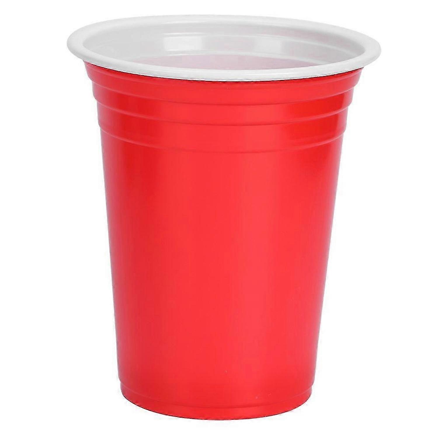 360ml Disposable Party Cups Red Plastic - 50 Quantity