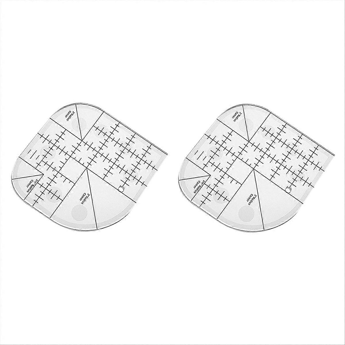 Angle Cutting Ruler Anti-slip Seam Ruler Round Edge Template Ruler