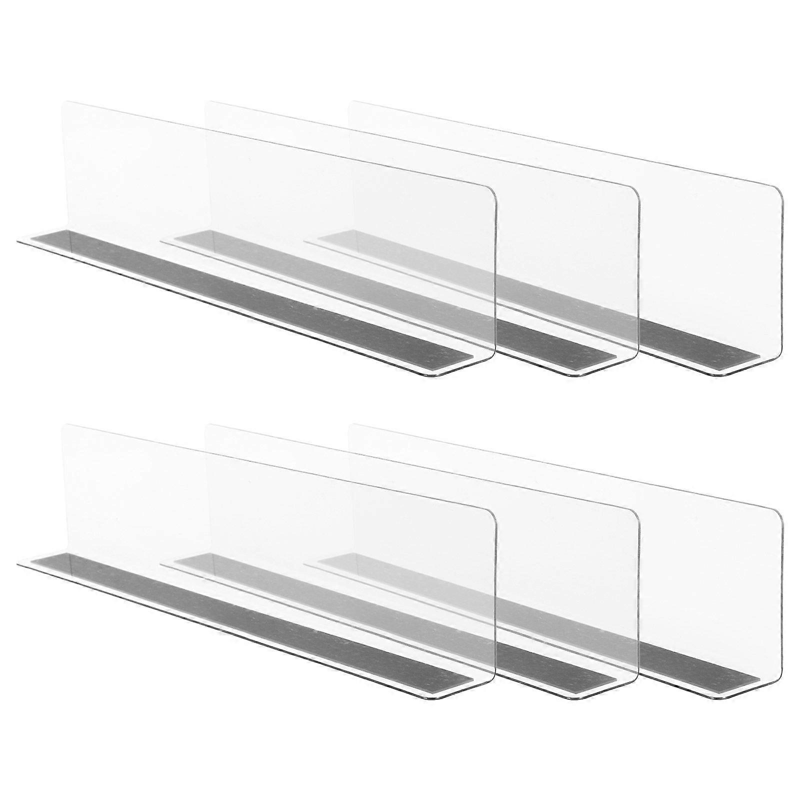 6pcs Shelf Dividers Supermarket Shelf Organizers Commodity Classification Separators