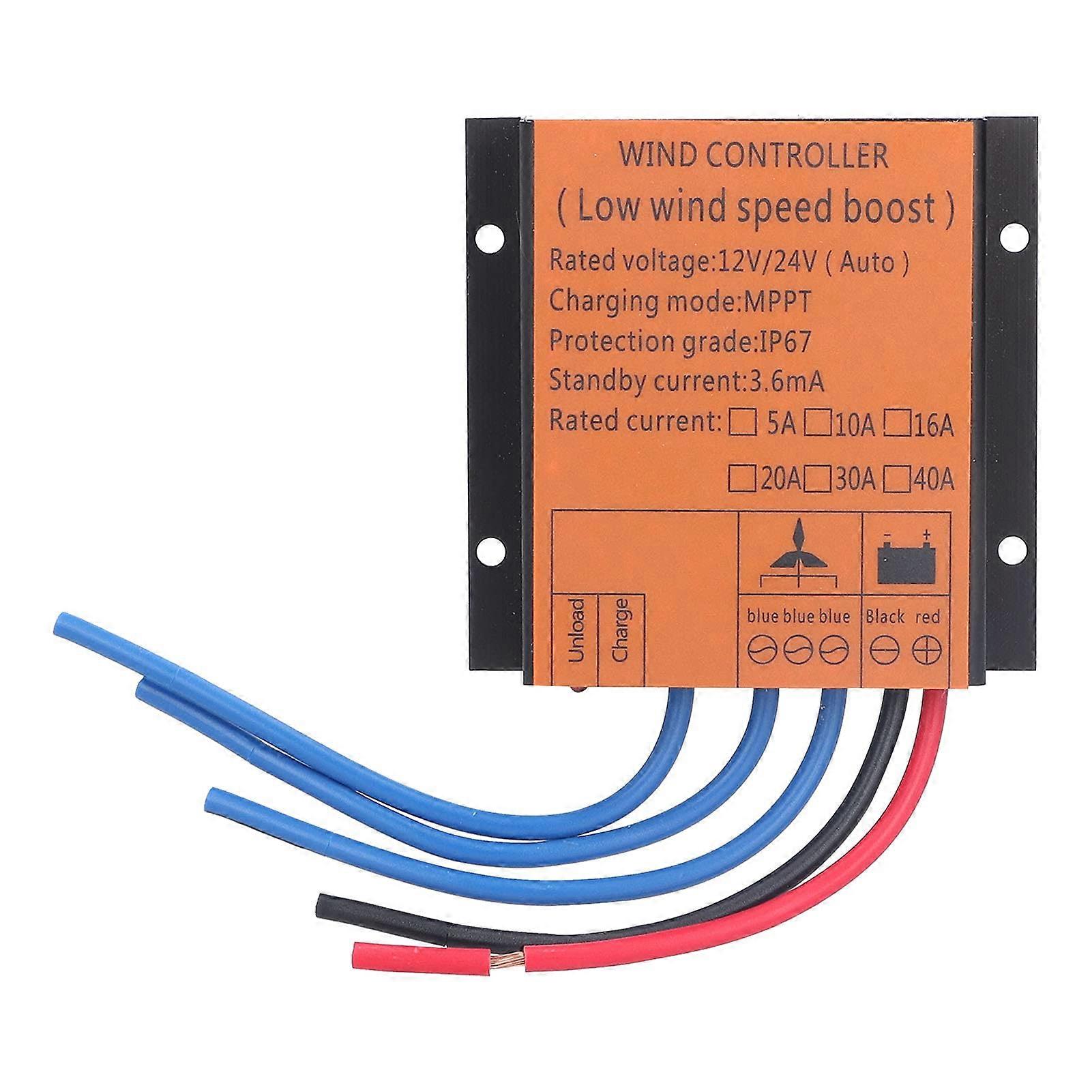 40A MPPT Wind Charge Controller 12V 24V  Efficiency IP67 Waterproof with LED Indicators