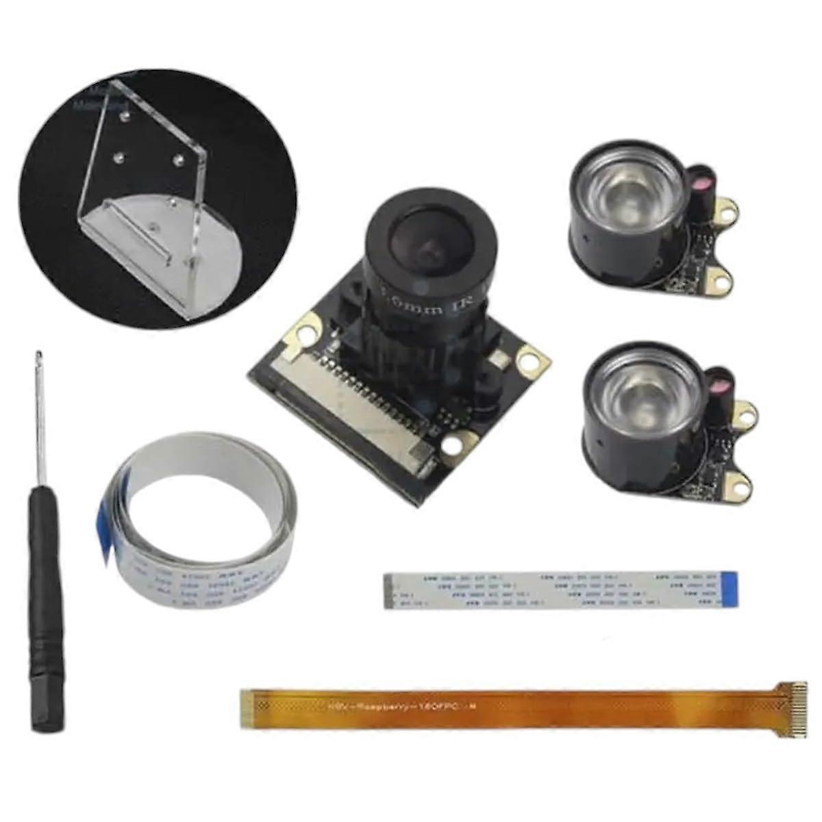 Camera Module OV5647 60° Lens Infrared Night Vision Adjustable Focus Wide Compatible for Raspberry Pi