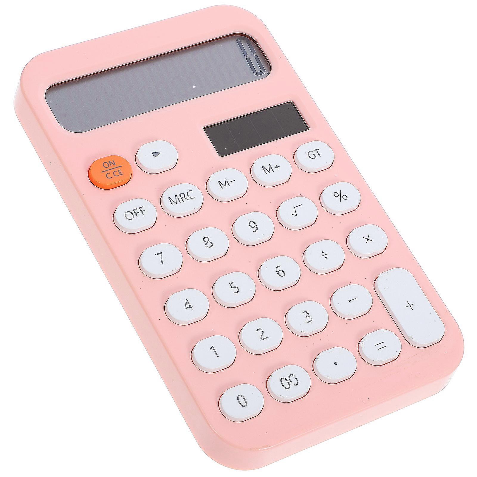 Basic Calculator Multi-Function Office Tool for Students 2Pcs Pink