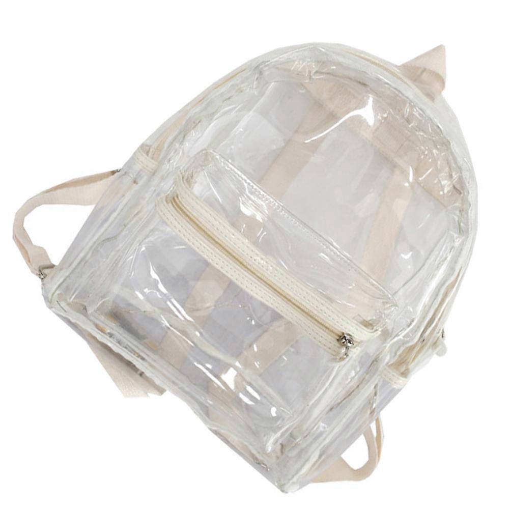 Delicate Backpack for Storage Use Transparent Jelly Backpack in White