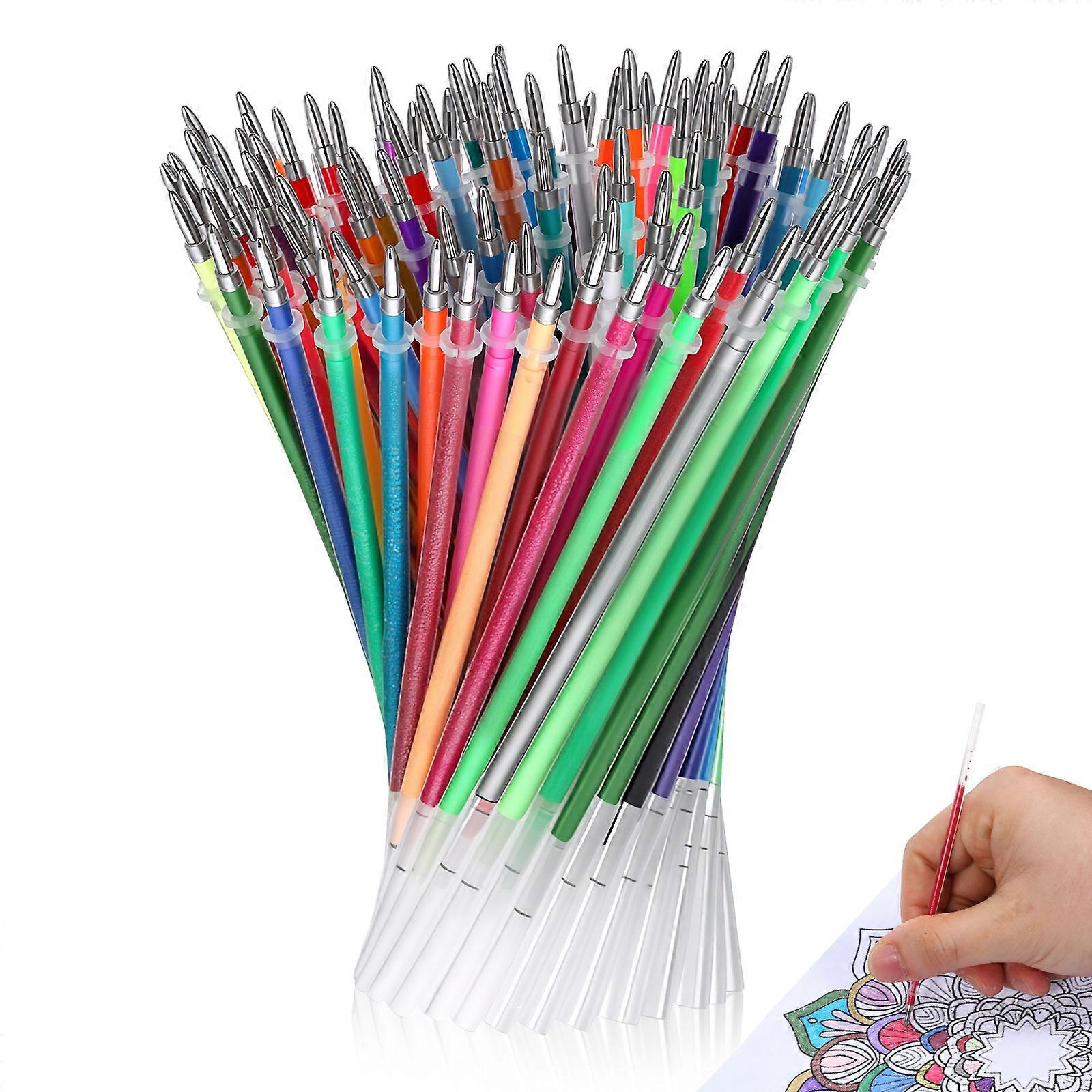 Glitter Pen Refills Plastic for Writing Use 100Pcs Office Pen Refill Replacements