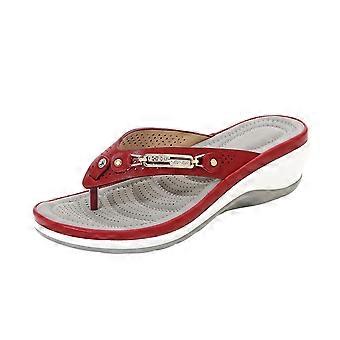 Dames teenslippers met voetboogondersteuning, casual sleehak slippers, outdoor slippers, strandsleehakken, orthopedische slippers