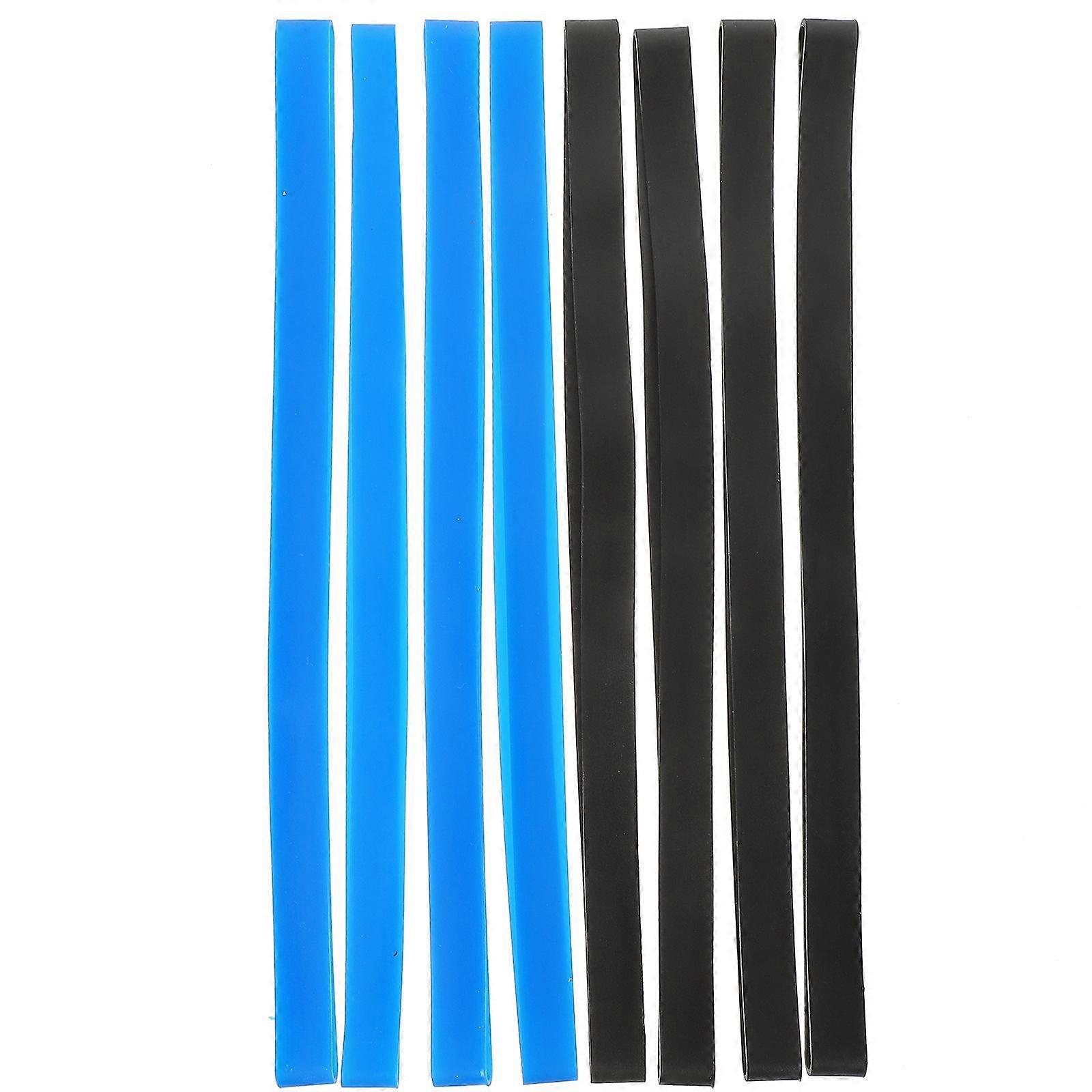 8Pcs Multi-function Silicone Bands Reusable Elastic Bands Washable Silicone Book Fixing