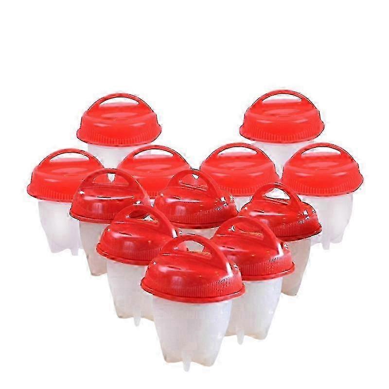 12Pack Hard Boiled Silicone Egg Cooker NonStick Without Shell 100%BPA FREE