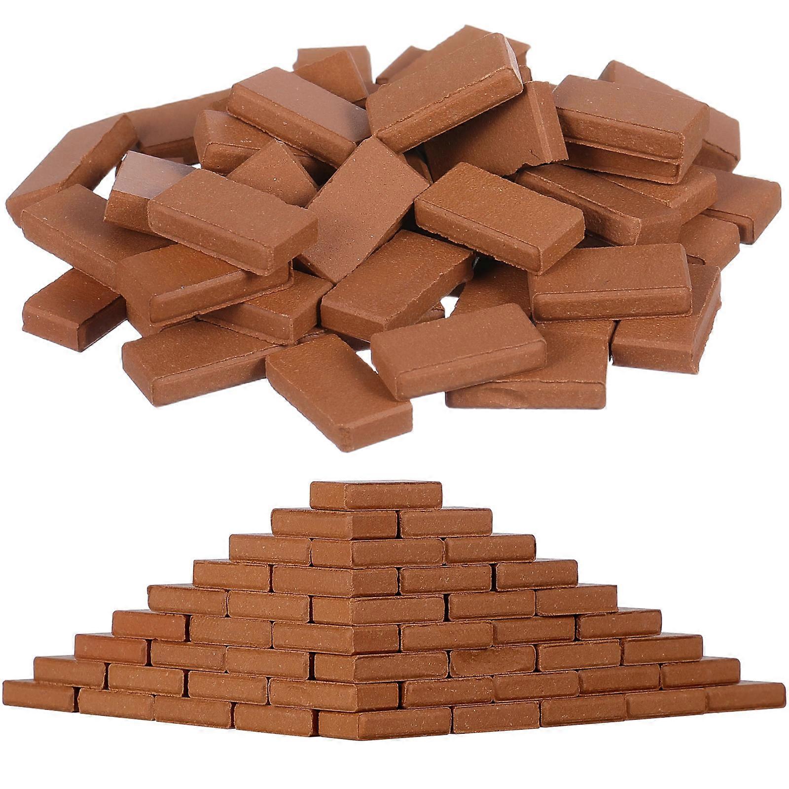 Mini Bricks DIY Miniature Bricks for Decor 50Pcs Clay Brick Models