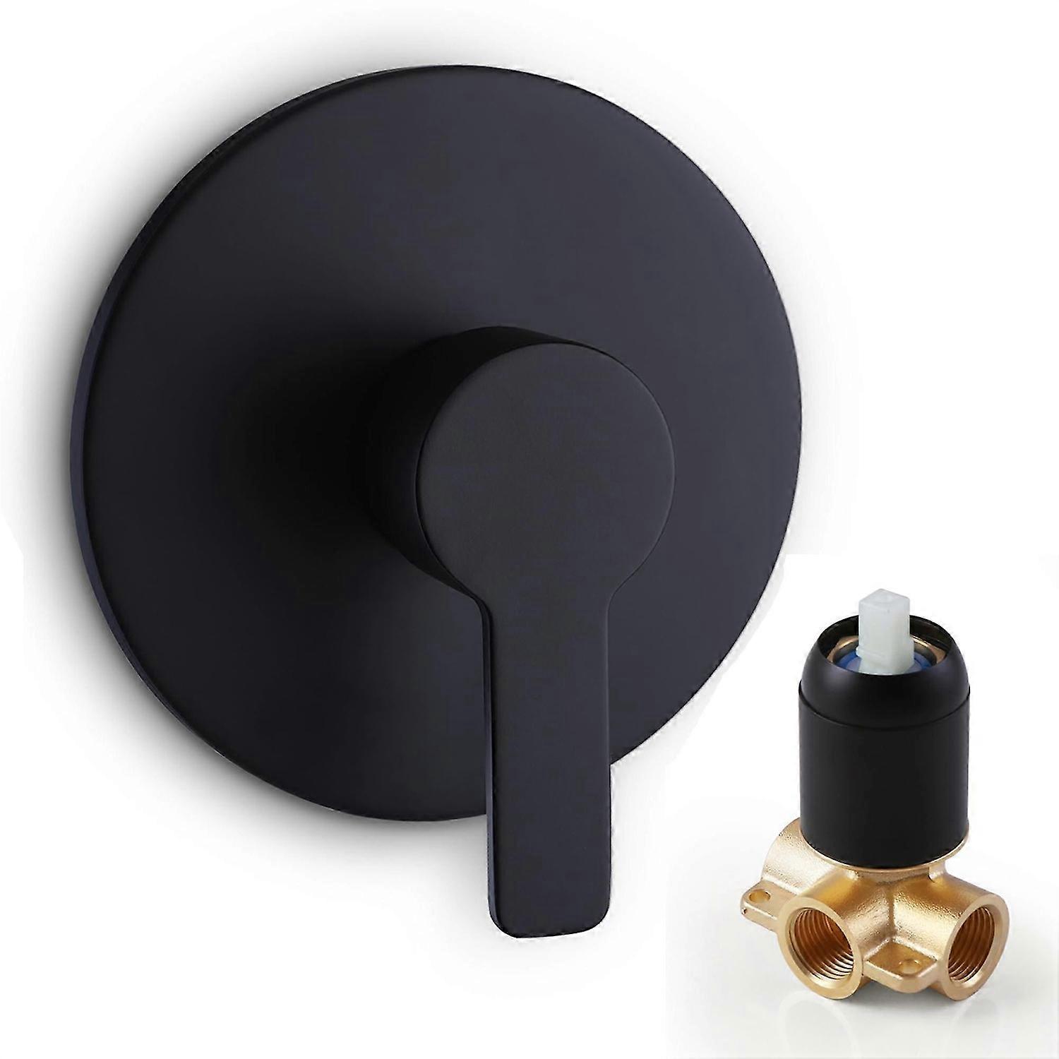 Shower Mixer Valve Matte Black Solid Brass Single Handle Wall Mount cUPC Certified