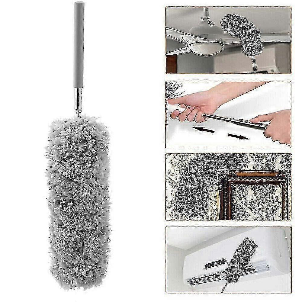 Extendable Long Magic Telescopic Handle Cobweb Brush, Washable Feather Duster for Cleaning
