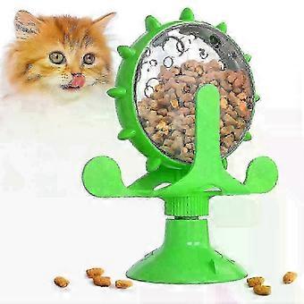 Interactive Slow Feeder & Leak-Proof Ball Toy for Cats and Dogs, IQ Training Carousel Pet Food Dispenser with Fun Design