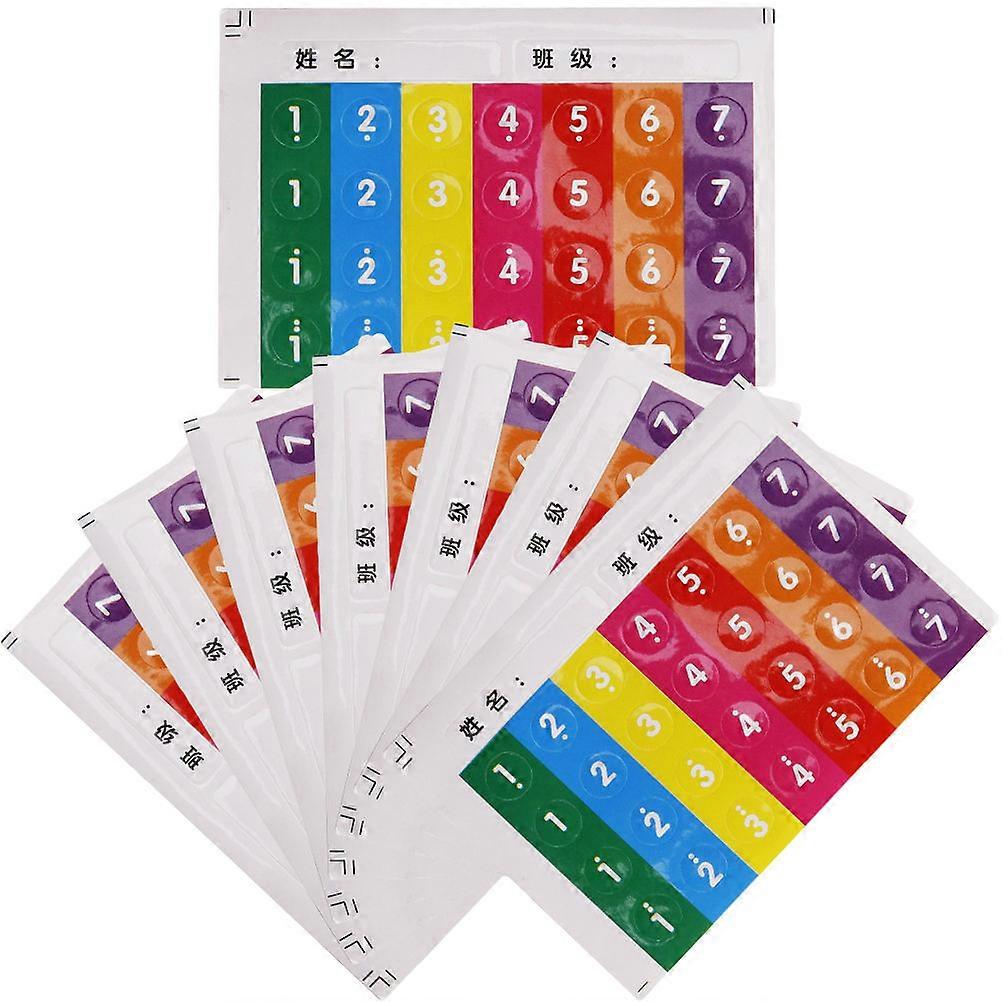 Pan Flute Note Stickers for Learning 8Pcs Assorted Color Practice Stickers