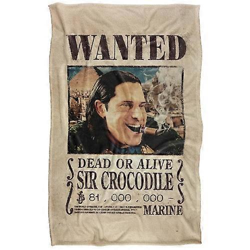 One Piece Silky Wanted Poster Crocodile Supersoft Throw